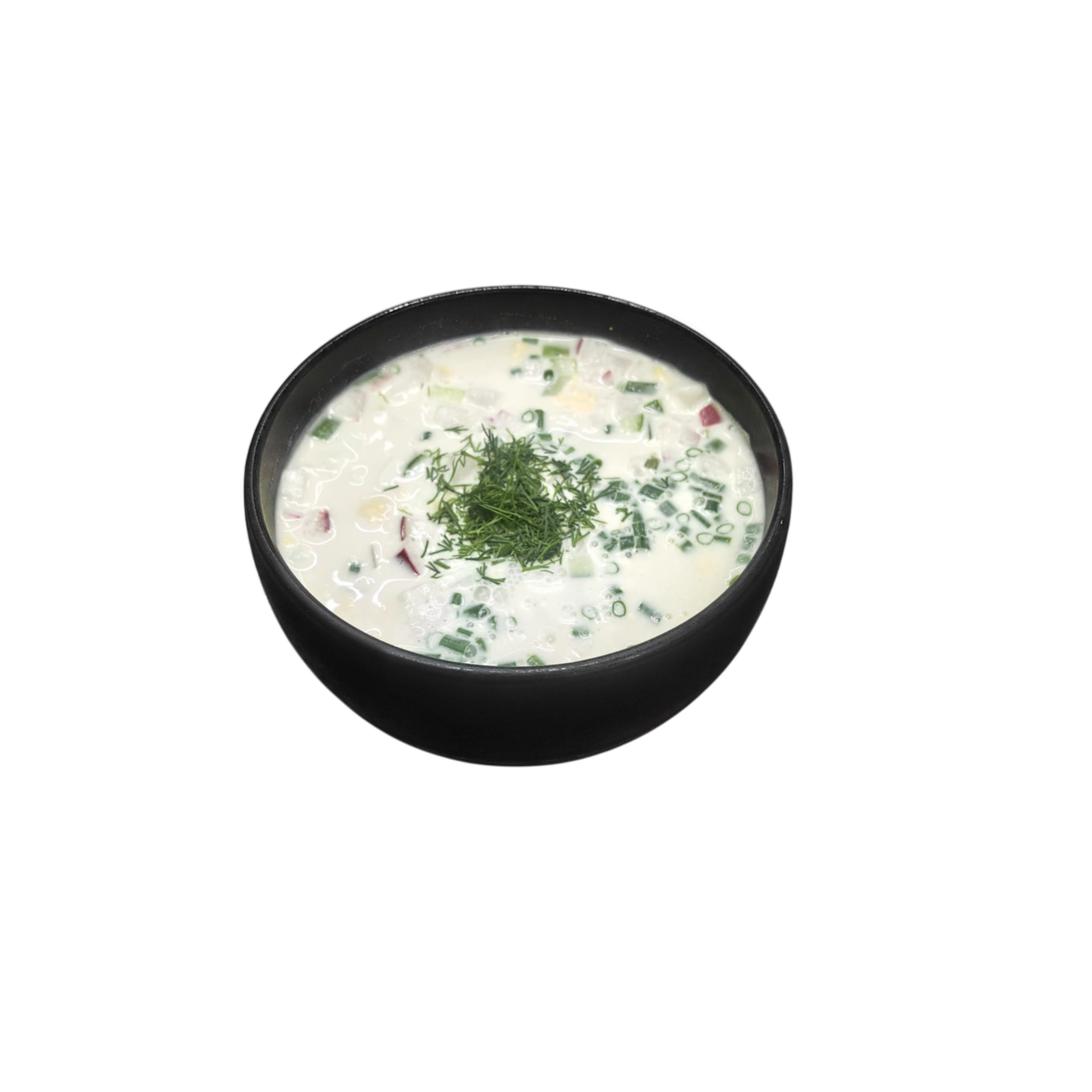 Okroshka with Chicken and Tan