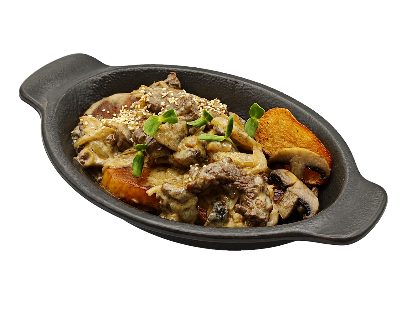Veal with Mushrooms in Cream Sauce