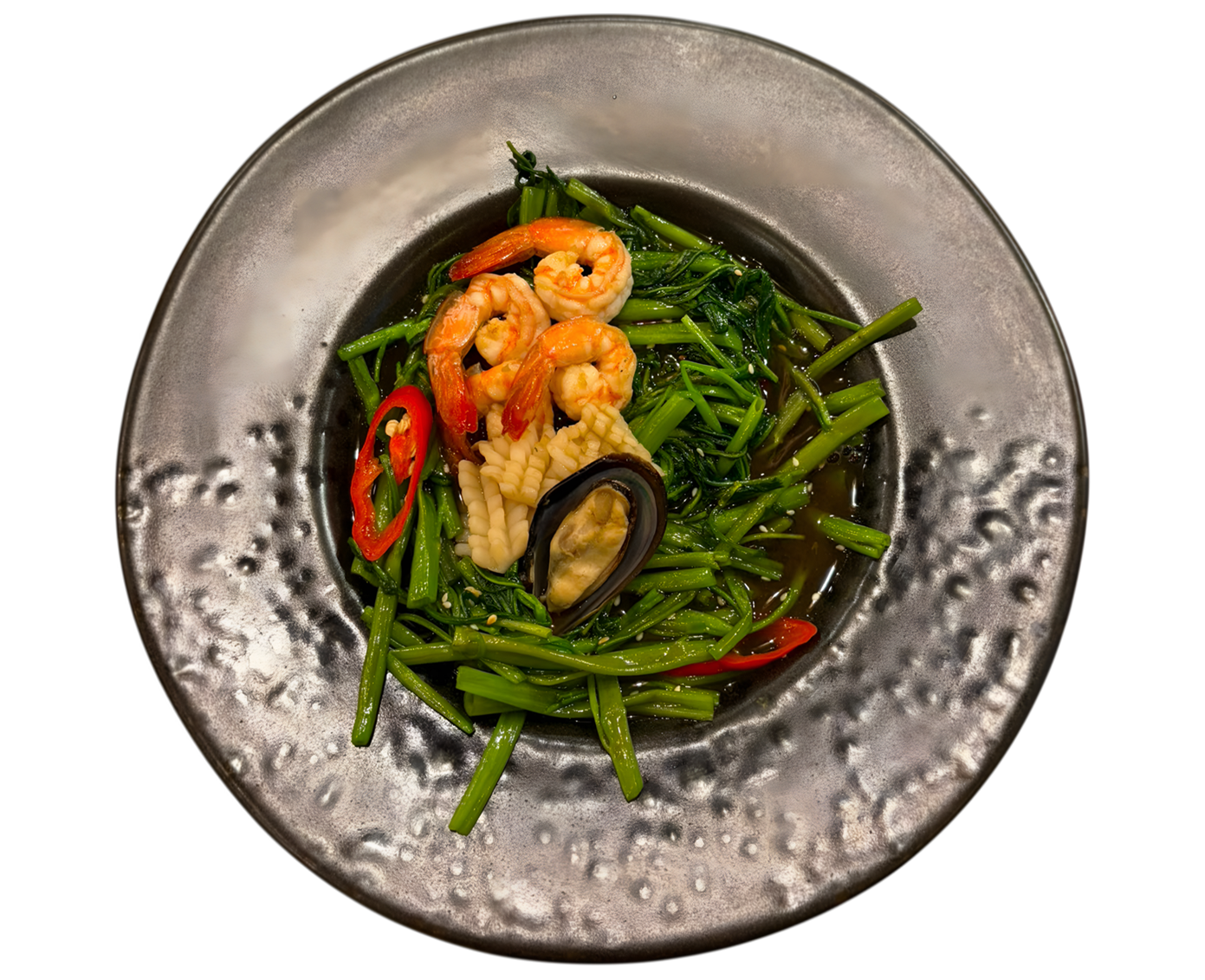 Morning Glory with Seafood