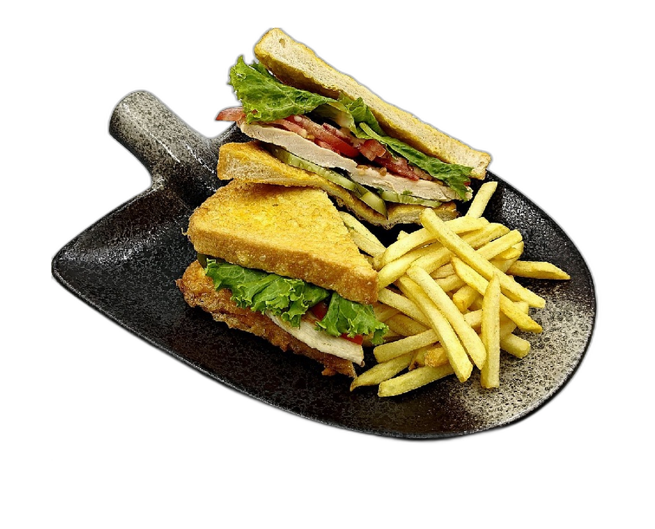 Club Sandwich with French Fries