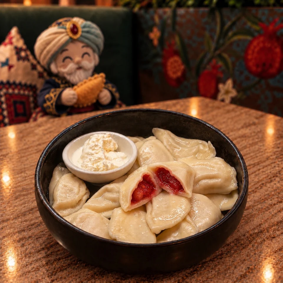 Вареники с клубникой